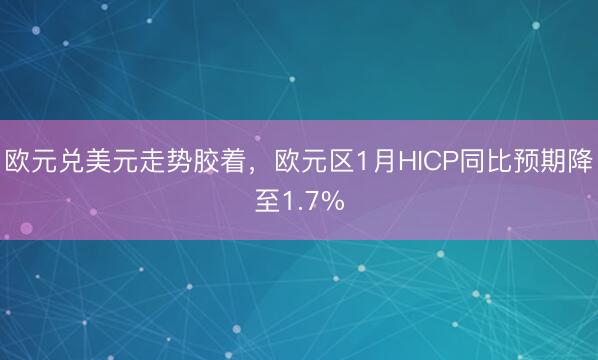 欧元兑美元走势胶着，欧元区1月HICP同比预期降至1.7%