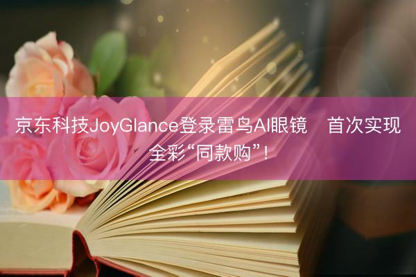 京东科技JoyGlance登录雷鸟AI眼镜   首次实现全彩“同款购”！