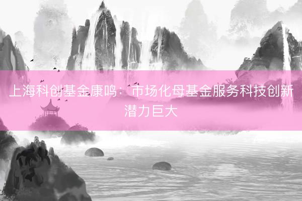 上海科创基金康鸣：市场化母基金服务科技创新潜力巨大
