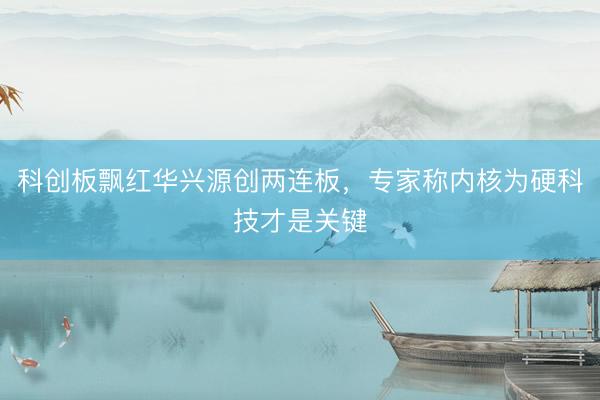 科创板飘红华兴源创两连板，专家称内核为硬科技才是关键