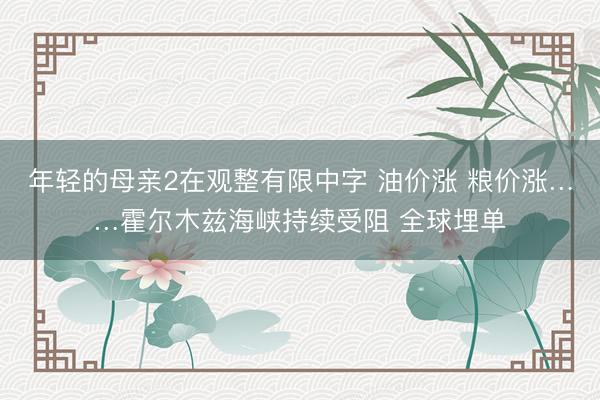 年轻的母亲2在观整有限中字 油价涨 粮价涨……霍尔木兹海峡持续受阻 全球埋单