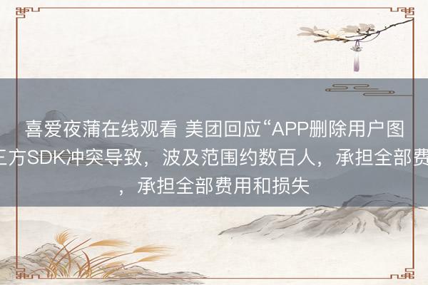 喜爱夜蒲在线观看 美团回应“APP删除用户图片”：第三方SDK冲突导致，波及范围约数百人，承担全部费用和损失