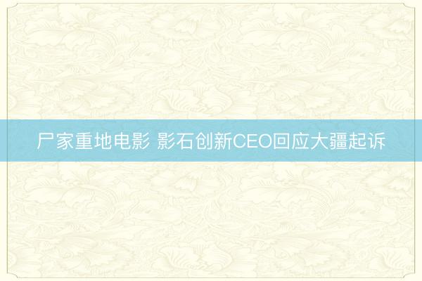 尸家重地电影 影石创新CEO回应大疆起诉