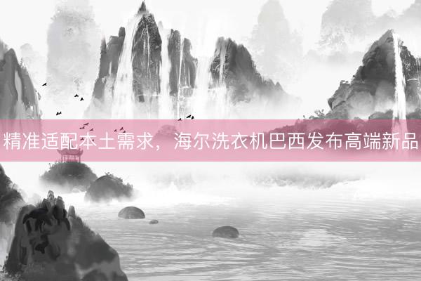 精准适配本土需求，海尔洗衣机巴西发布高端新品