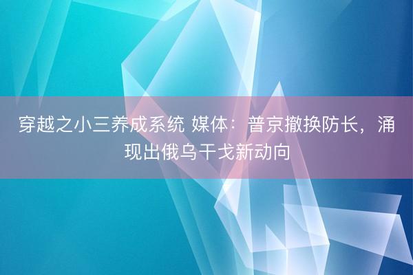 穿越之小三养成系统 媒体：普京撤换防长，涌现出俄乌干戈新动向