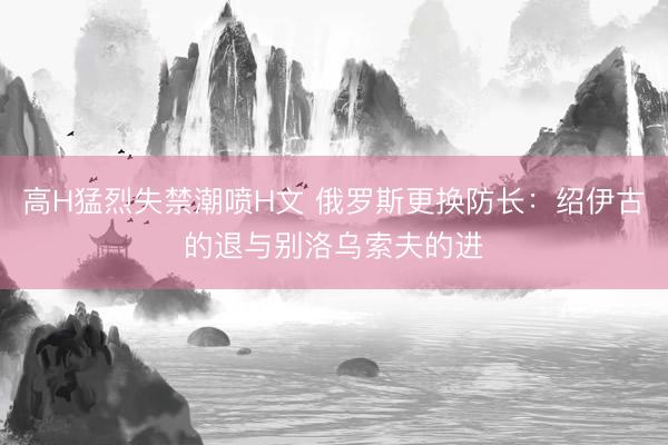高H猛烈失禁潮喷H文 俄罗斯更换防长：绍伊古的退与别洛乌索夫的进