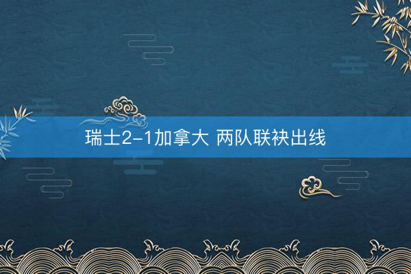 瑞士2-1加拿大 两队联袂出线
